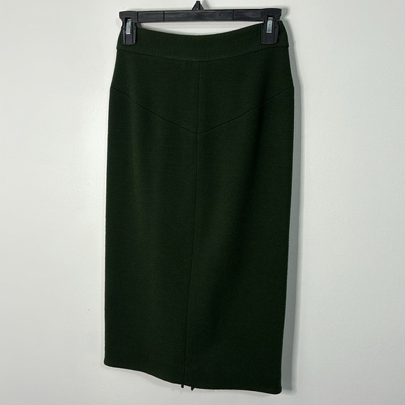 Diane Von Furstenberg Martine Green Midi Pencil Skirt Size 0 - Picture 2 of 12